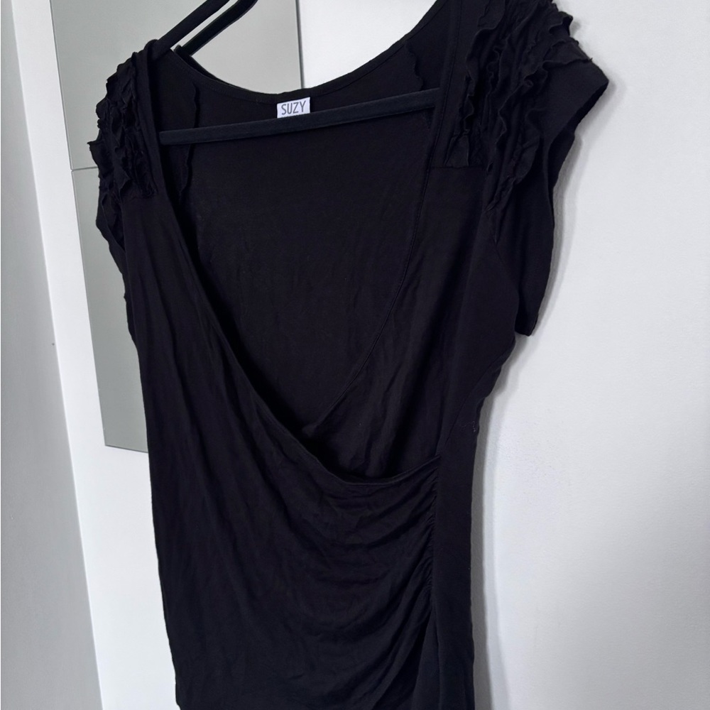 Suzy Shier Black Blouse